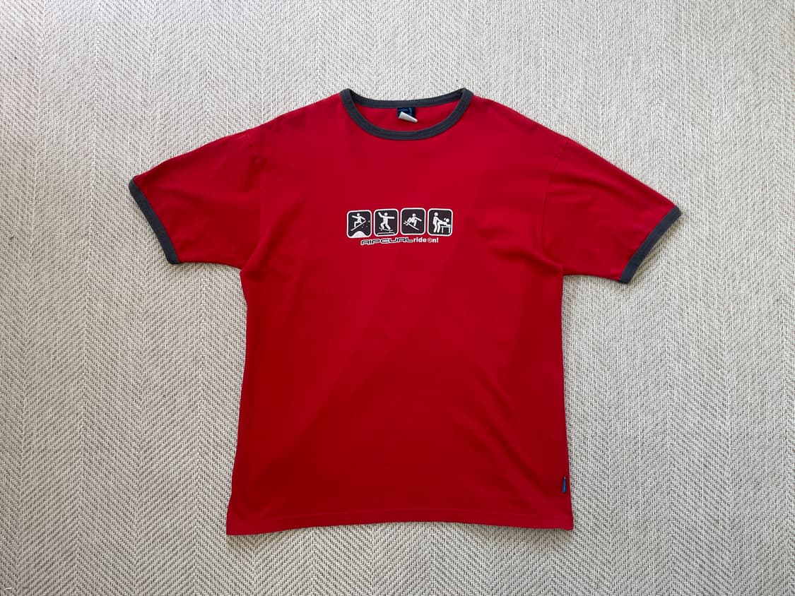 빈티지 RIP CURL Ride On 링거 반팔티셔츠  상품이미지1
