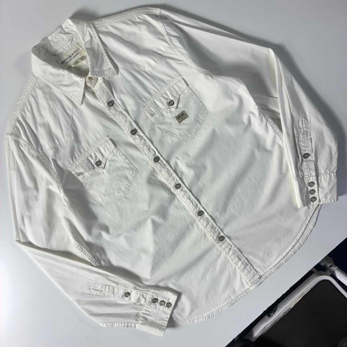 Polo  데님앤서플라이 코튼 화이트 웨스턴 셔츠  상품이미지2