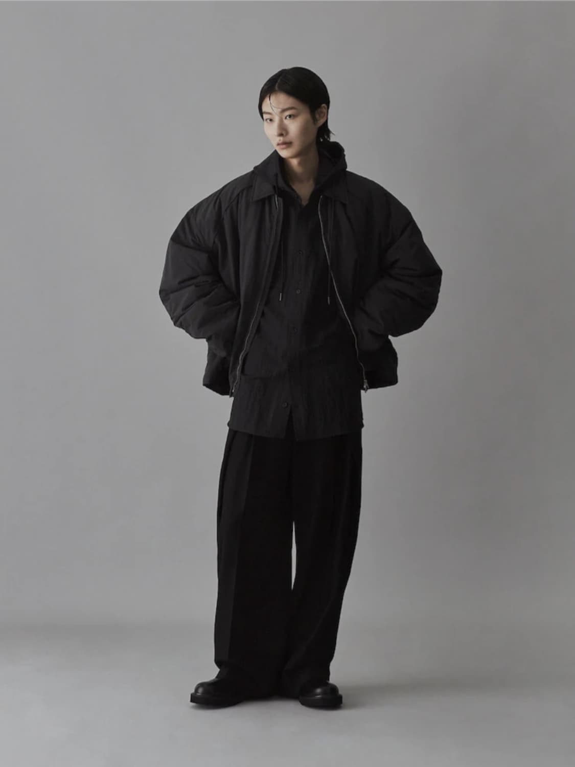 준지 24FW 애쉬 나일론 패딩 점퍼 상품이미지7