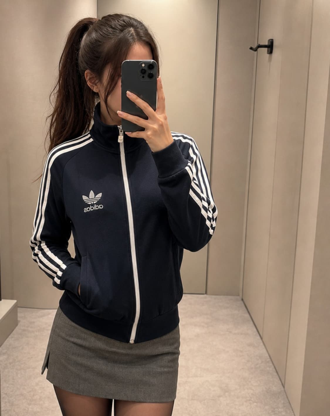 아디다스 유로파 져지 블랙 삼선 화이트 트랙탑 90 상품이미지1