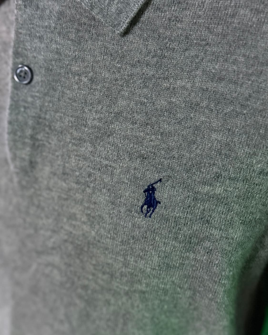 90's 폴로 랄프로렌 메리노 울 폴로셔츠 L [그레이] 상품이미지9