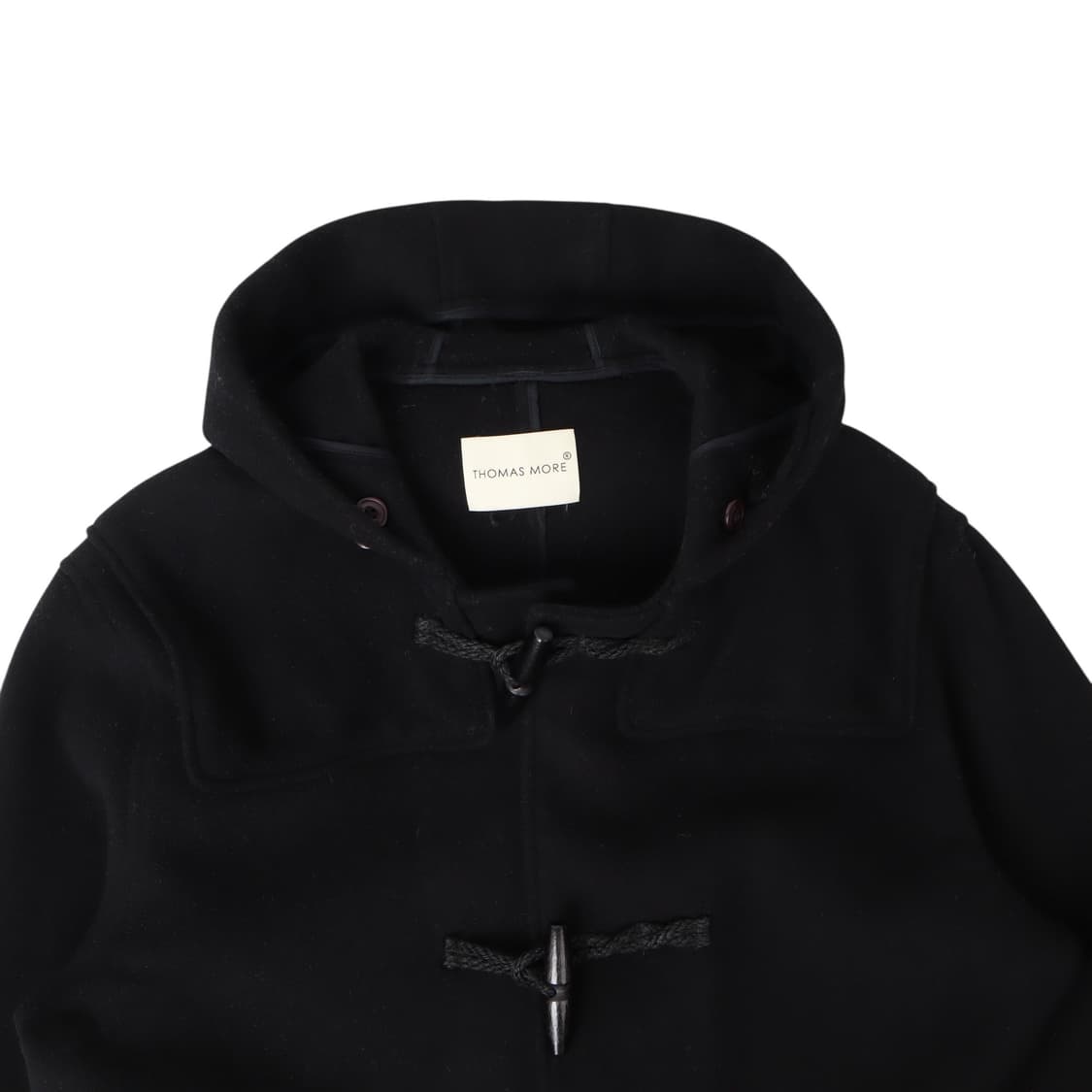 토마스모어 블랙 울 더플 코트 상품이미지2