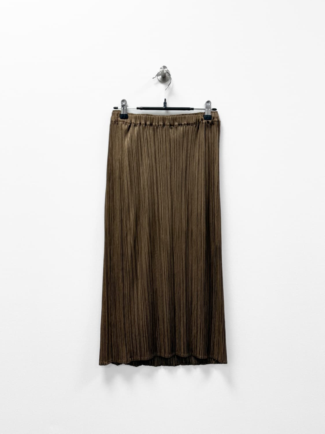 플리츠플리즈 미디 스커트 브론즈 상품이미지1