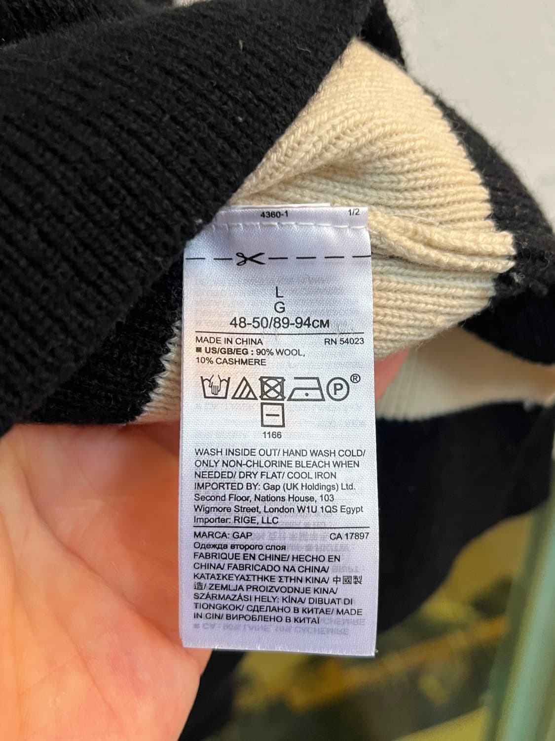 Gap X Ami 스트라이프 울 캐시미어 혼방 니트 스웨터 L 상품이미지6