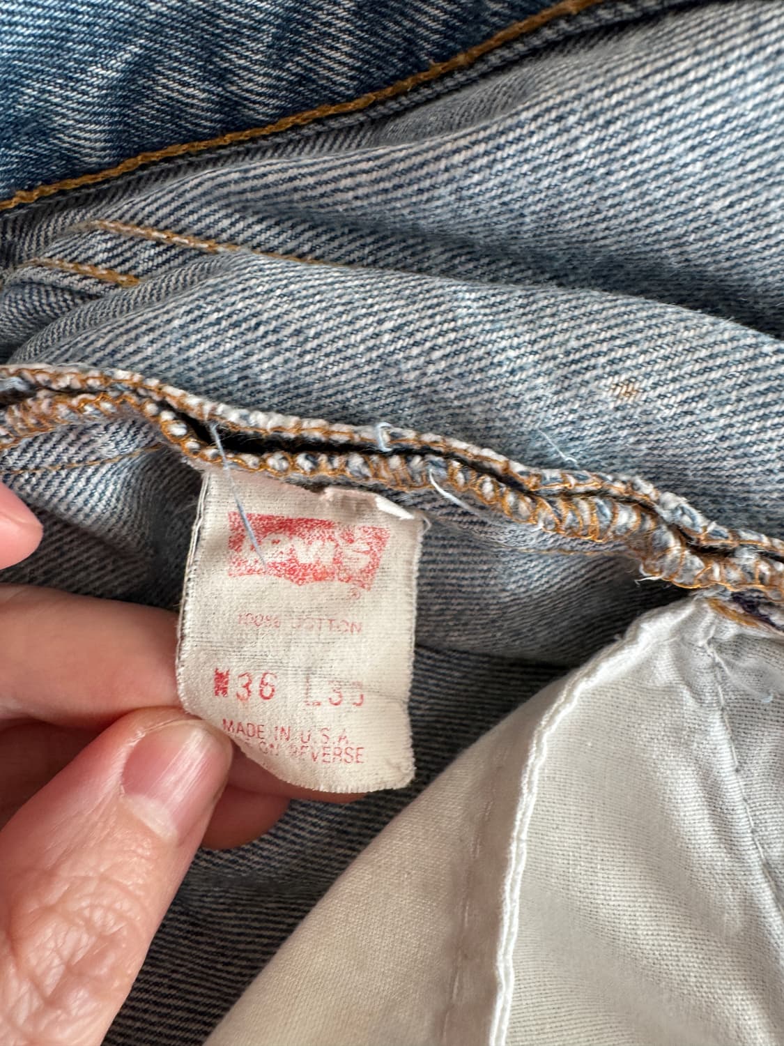 Levi's 리바이스 USA 빈티지 501 커스텀 데님 청바지 상품이미지7