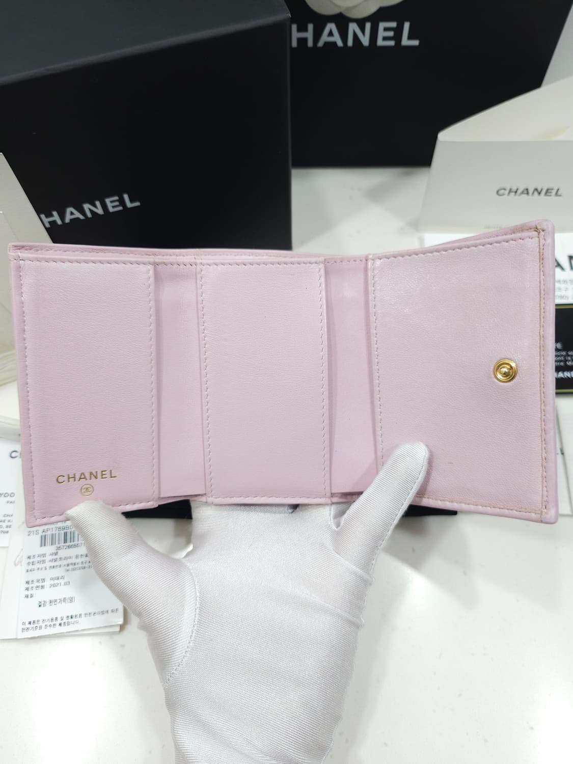 [정품] 샤넬 19 스몰 3단 플랩 지갑 AP1789 상품이미지9