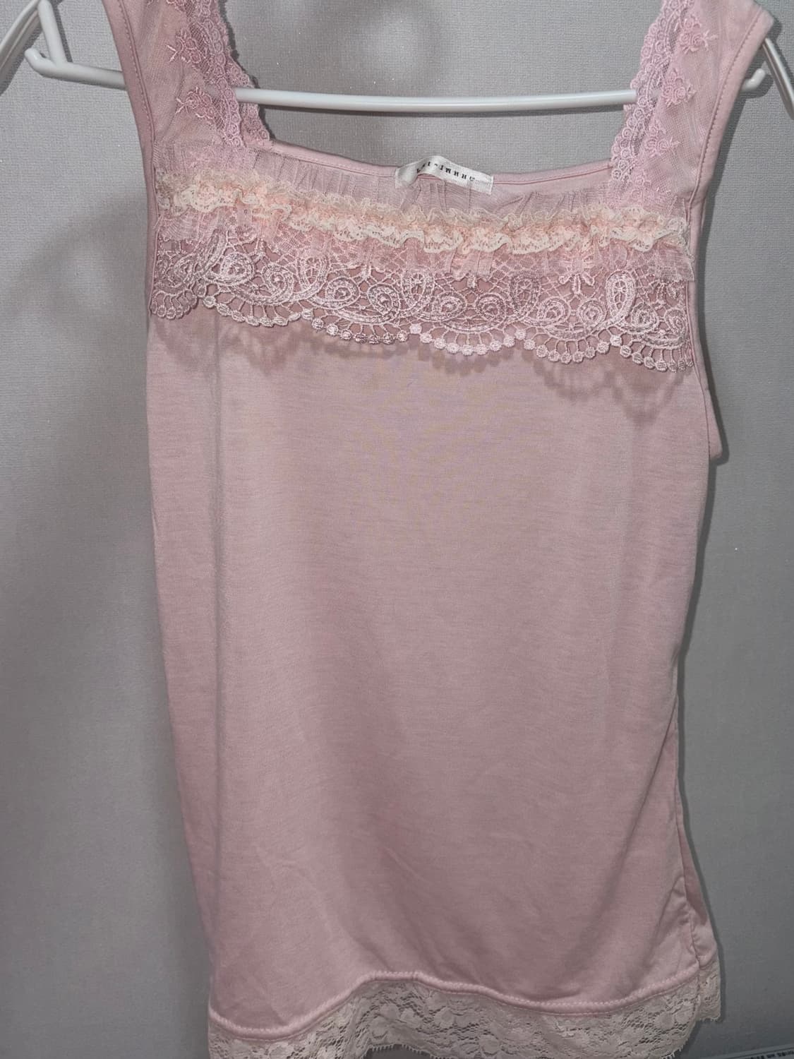 일본 jpn 대장템 핑크 레이스 나시  상품이미지3