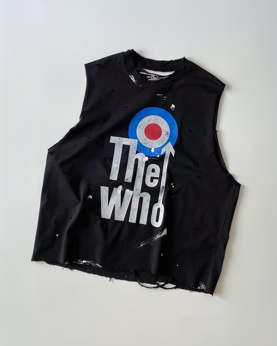 The Who 디스트로이드 페인팅 컷오프 슬리브리스 나시티 상품이미지1