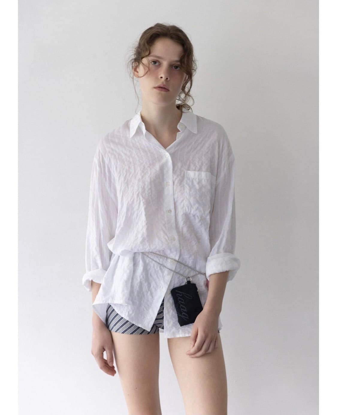새상품:)헤이그 a vintage over shirt(white) 상품이미지1
