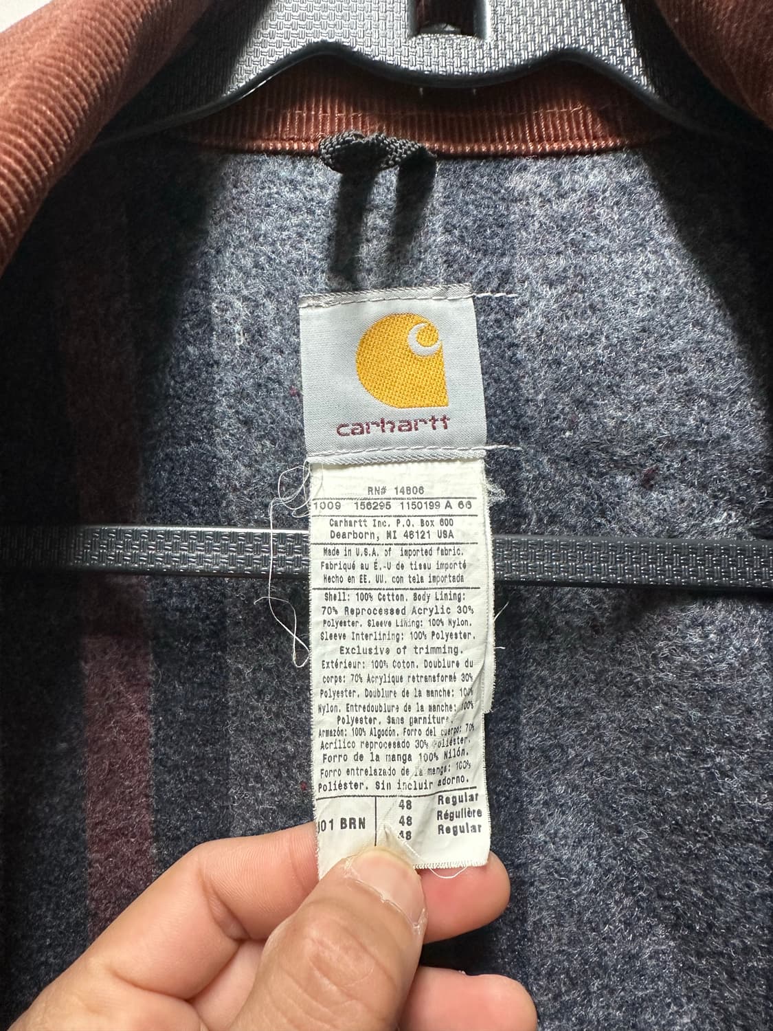 칼하트 J01 디트로이트 자켓 XL 상품이미지6