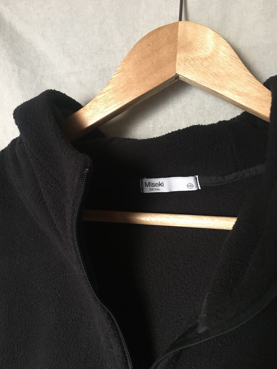 미세키서울 hoodie zip-up vest BLACK 상품이미지8