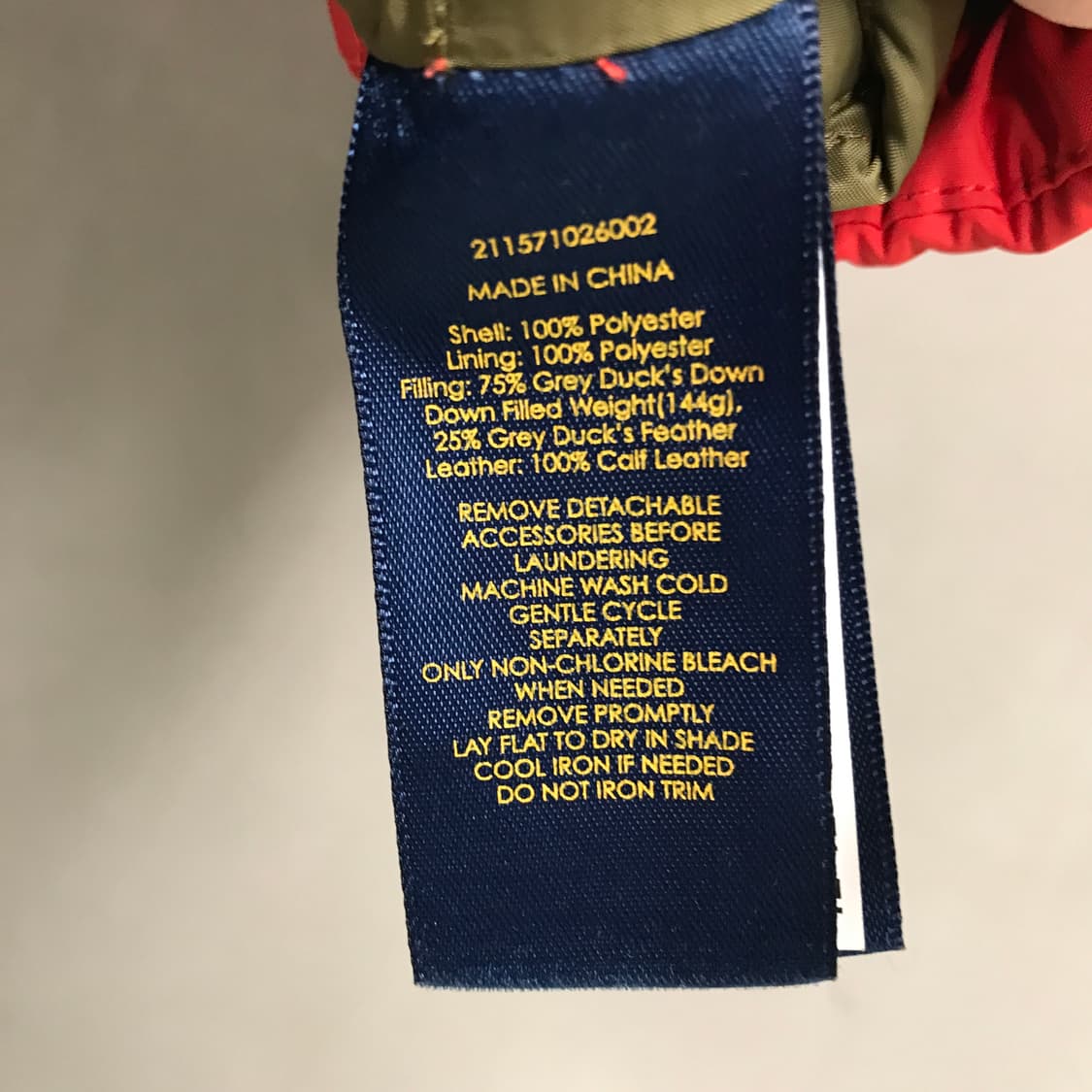 폴로 랄프로렌 패딩 조끼 레드 S(W) 상품이미지6