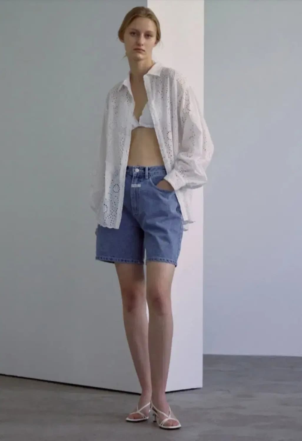 마리떼프랑소와저버 다이애그널 펀칭블라우스  55~66 상품이미지8