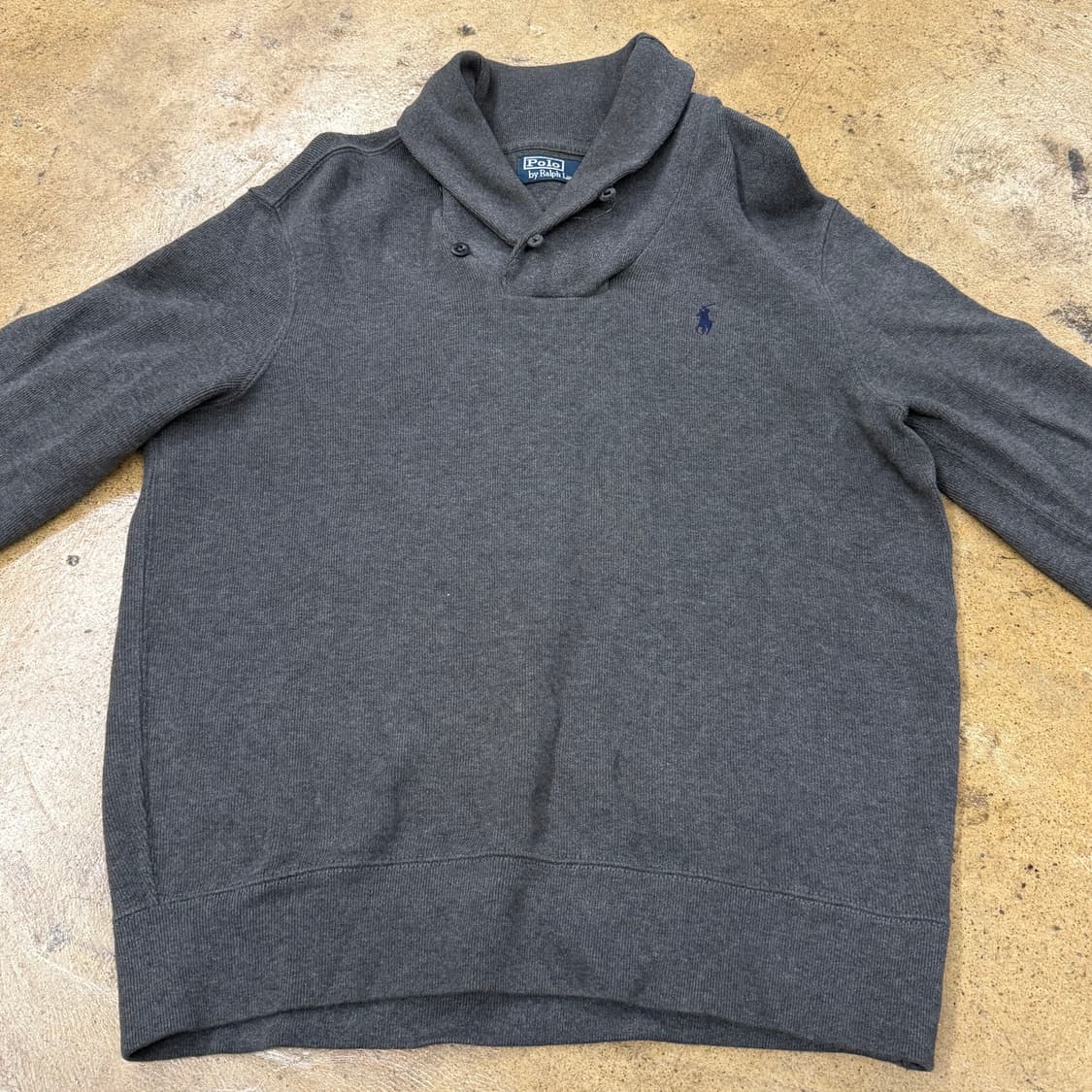 [ 정품/M ] 폴로랄프로렌 그레이 숄카라 스웻 맨투맨 b10 상품이미지3