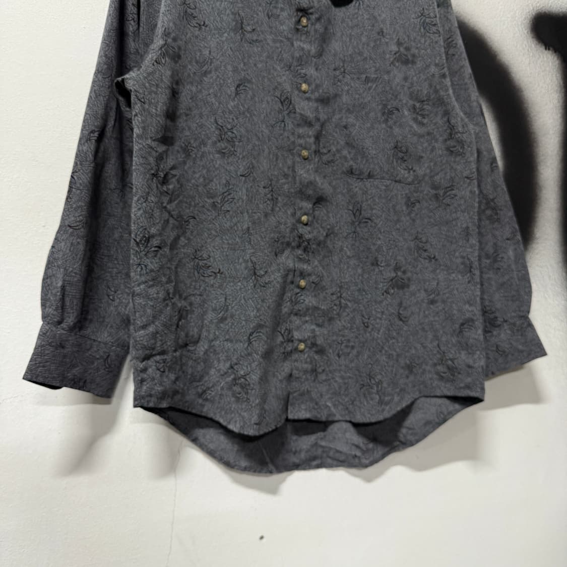 VTG 빈티지 플라워 자카드 원포켓 긴팔 셔츠 상품이미지4