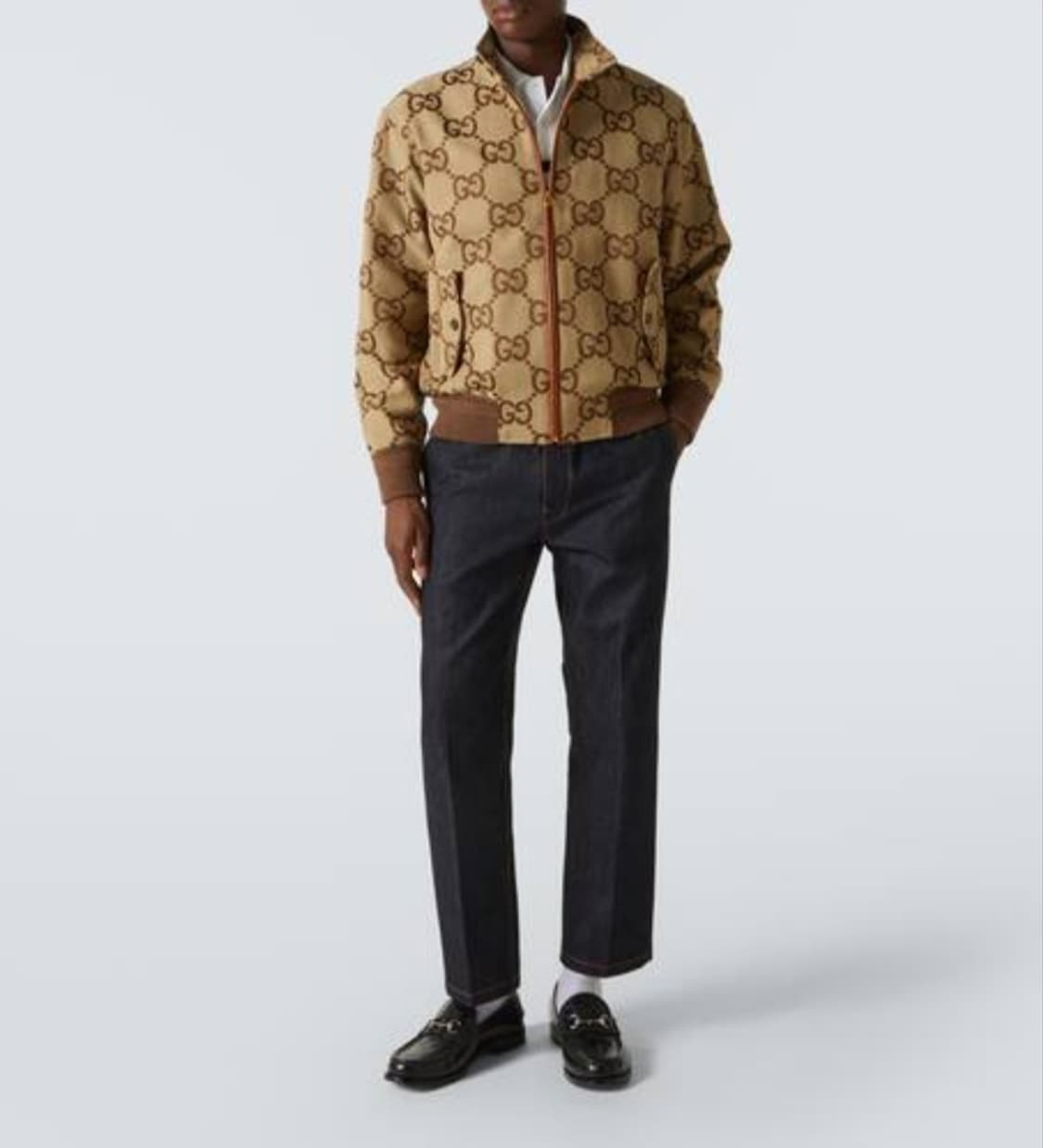 구찌 점보 GG 캔버스 자켓 베이지 에보니 점보 자켓 상품이미지1