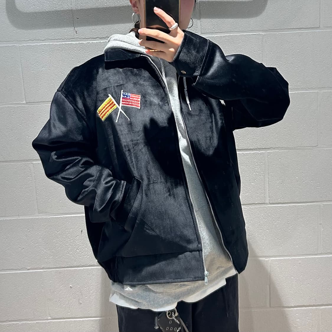 Vintage Snoopy Embroidery Velvet Jacket 상품이미지8