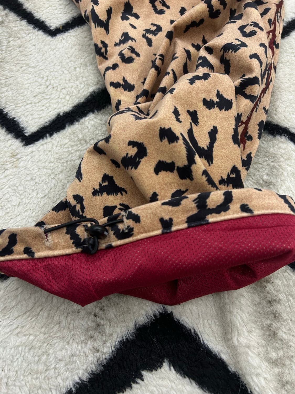 [L]위켄더스 레오파드 Crack 벨벳 팬츠/기모 상품이미지5