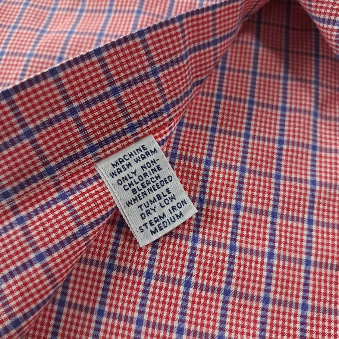 CK320 XL 폴로 90s 레드 마이크로태터솔 체크 반팔 셔츠 남방 상품이미지5