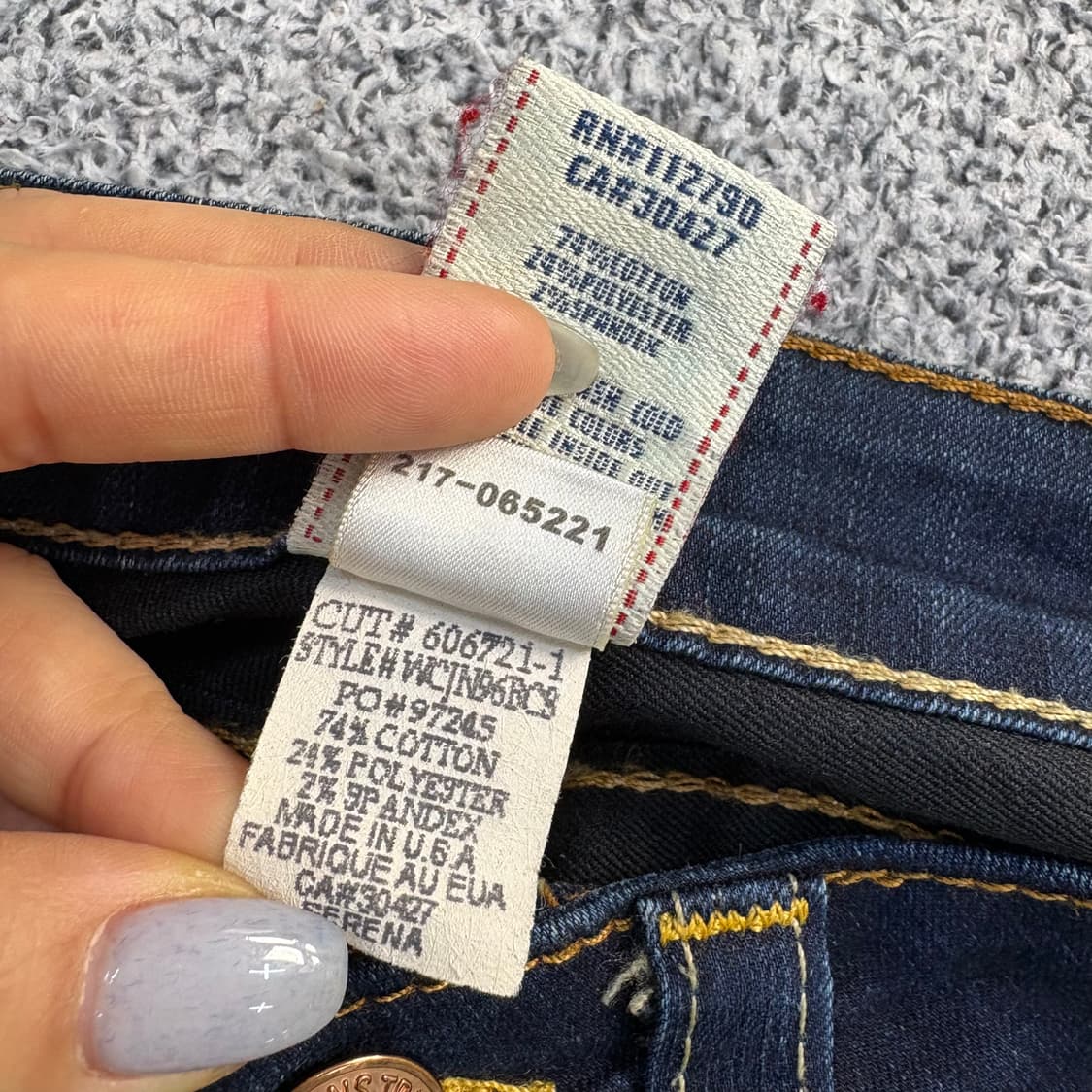 26 트루릴리젼 부추컷 진청 데님 0312J 상품이미지5