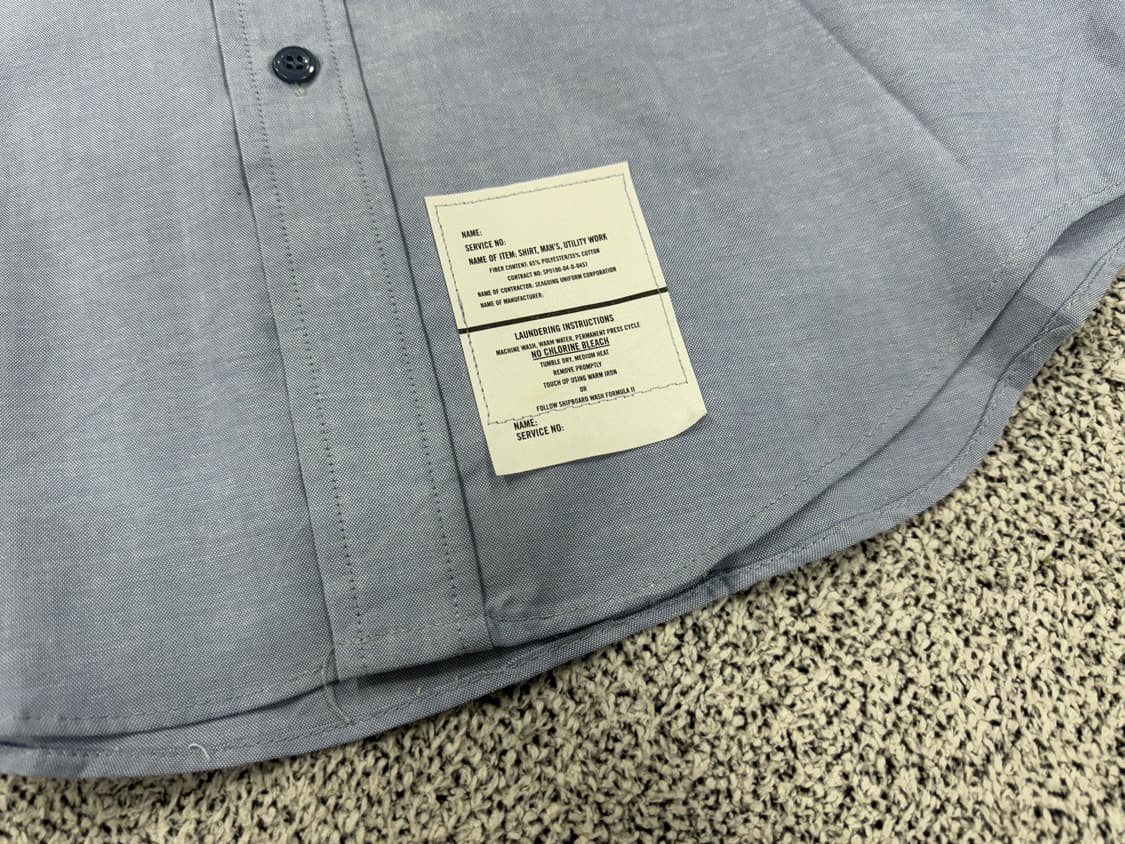[데드스탁] US NAVY 미해군 유틸리티 샴브레이셔츠 상품이미지4