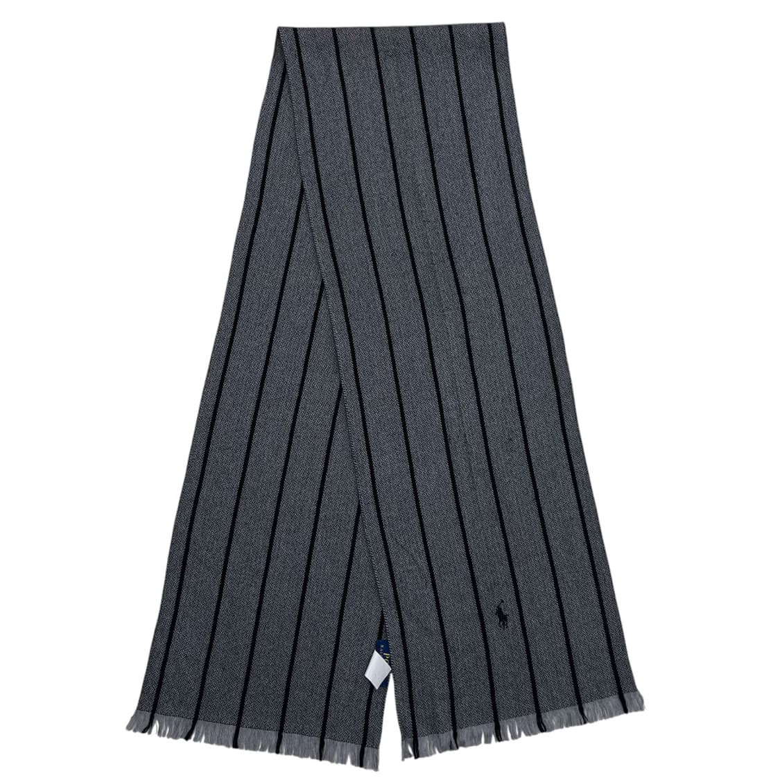 폴로 랄프로렌 블랙 단가라 그레이 머플러 상품이미지3