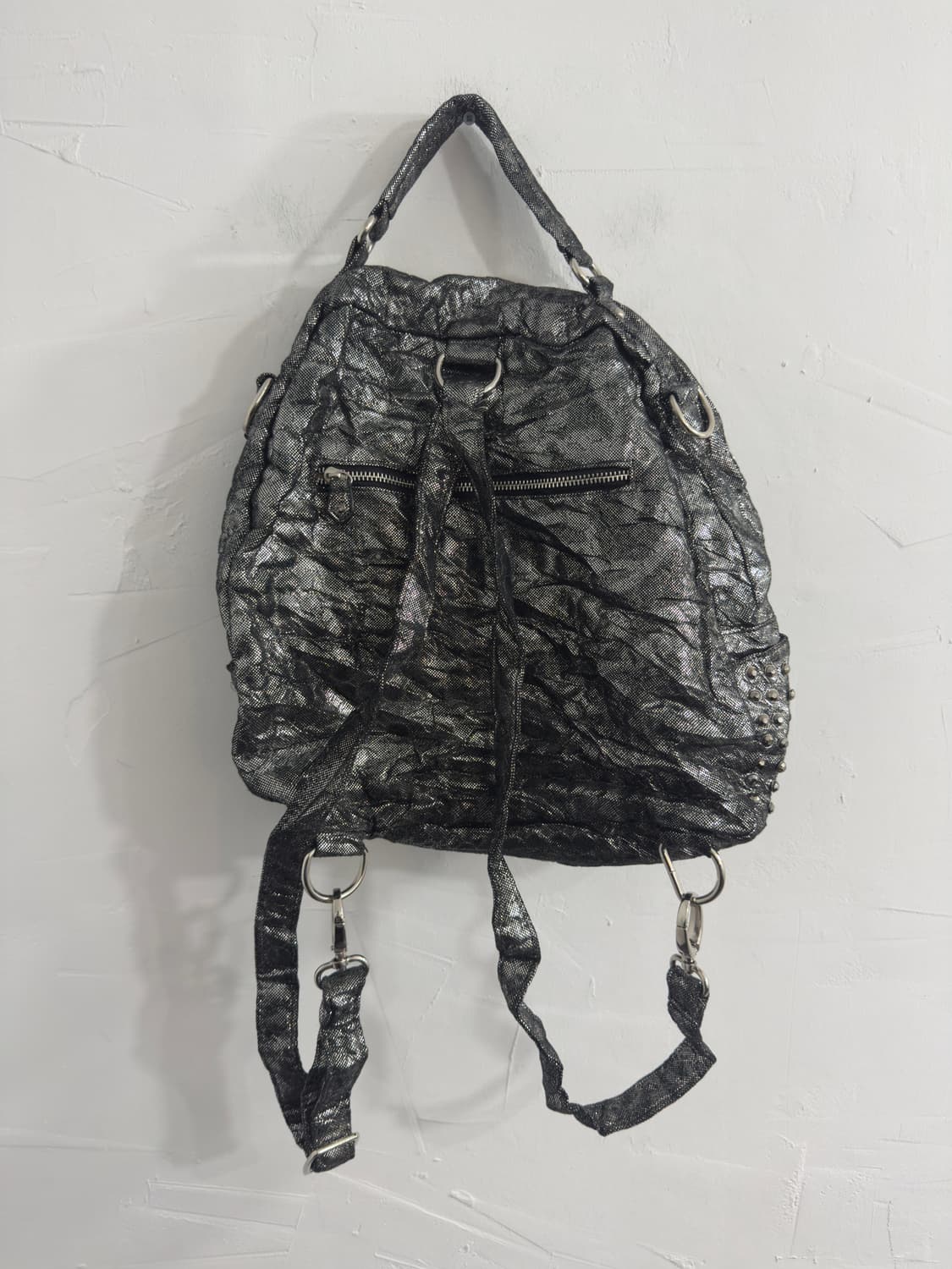 silver cubic backpack 상품이미지7