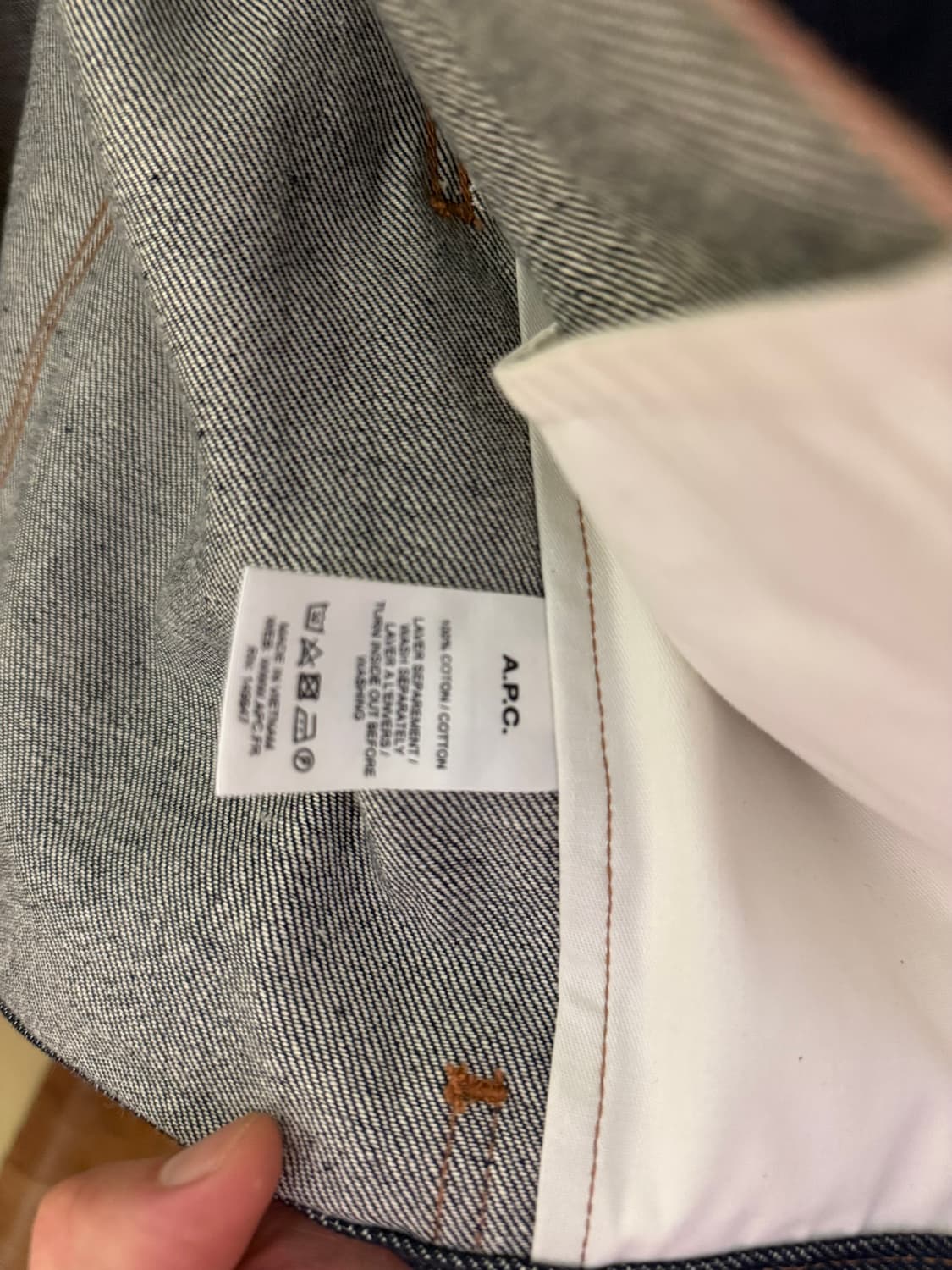 아페쎄 셀비지 데님 청자켓 상품이미지5