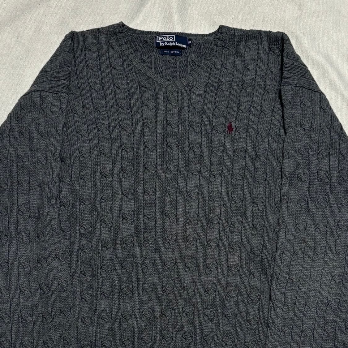 100 폴로랄프로렌 브이넥 케이블니트 상품이미지1