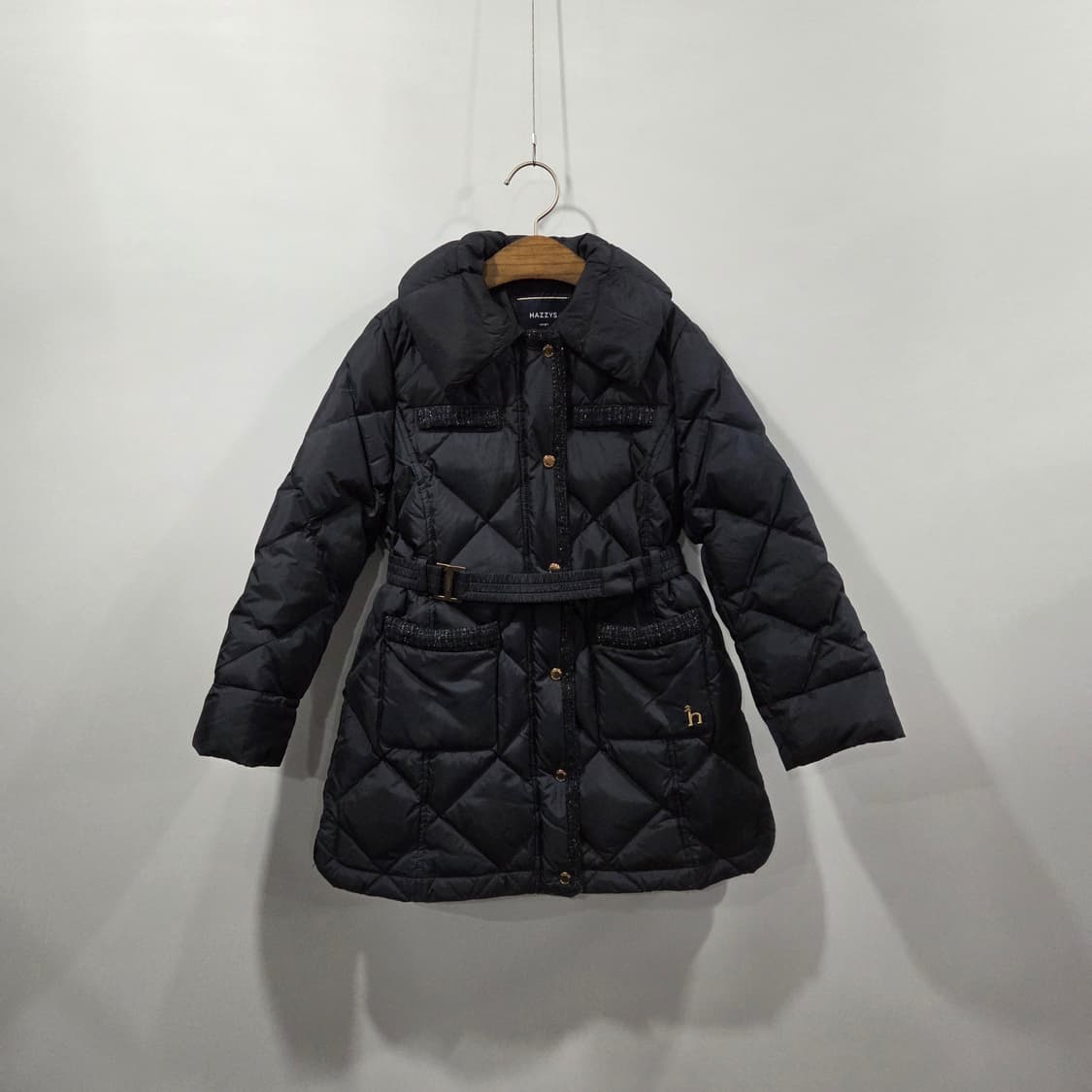 헤지스 키즈 소피아 롱기장 경량 덕다운 패딩 130/9Y 상품이미지1