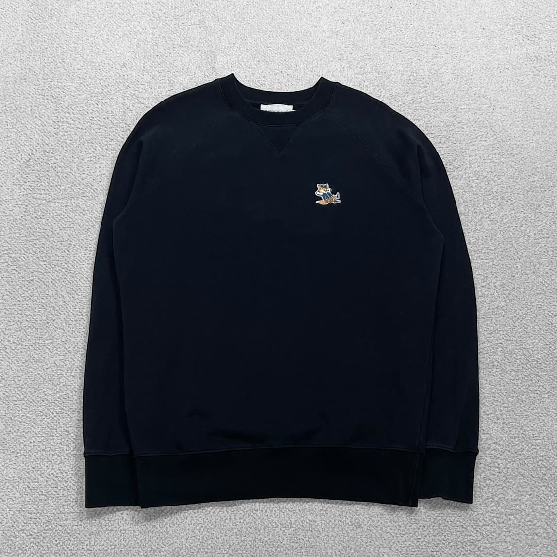 메종키츠네 칠렉스 폭스 크루넥 맨투맨 블랙 상품이미지1