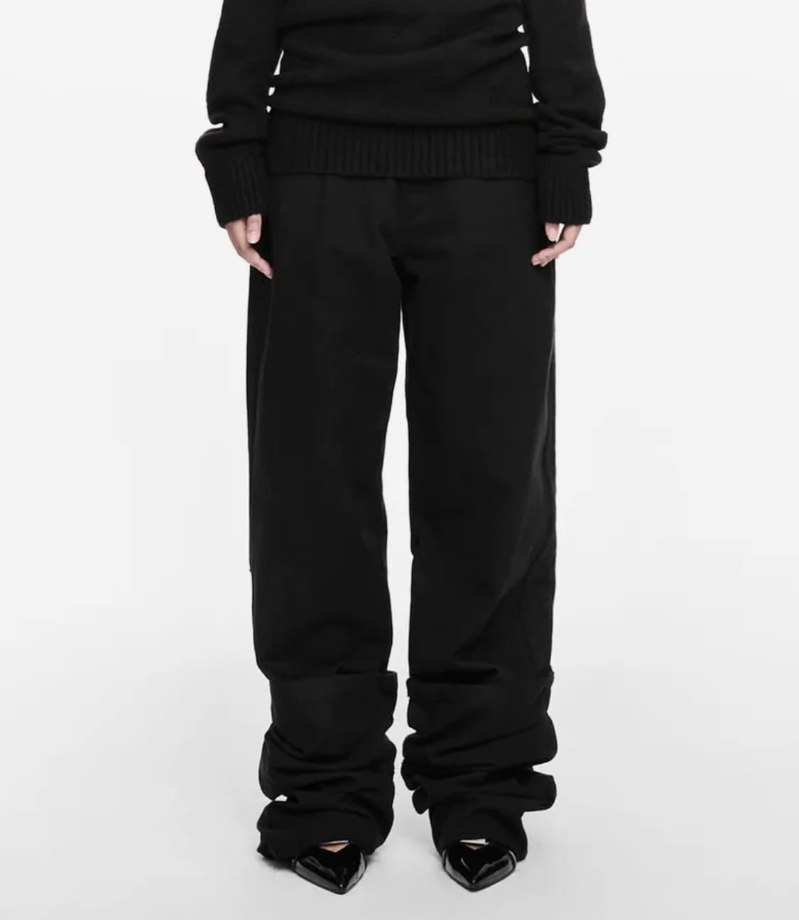 나체 REVERSE COTTON PANTS BLACK 상품이미지1