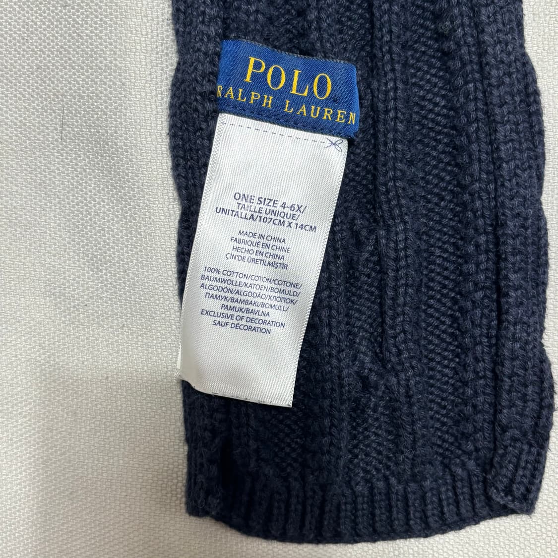 폴로랄프로렌 네이비 스웨터 머플러 상품이미지3
