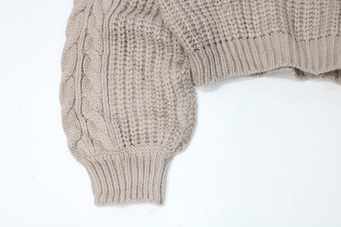 GRL 그레일 케이블 니트 크롭 후드 집업 상품이미지9