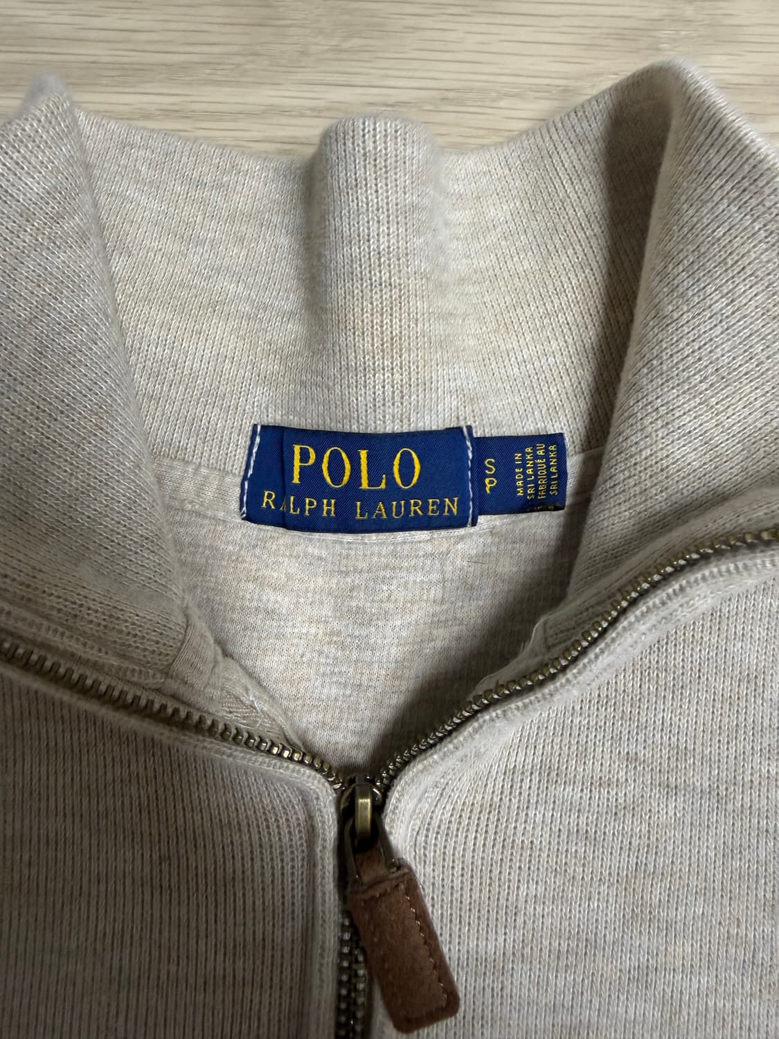폴로 랄프로렌 코튼 하프집업 오트밀 S(95~100) 상품이미지2