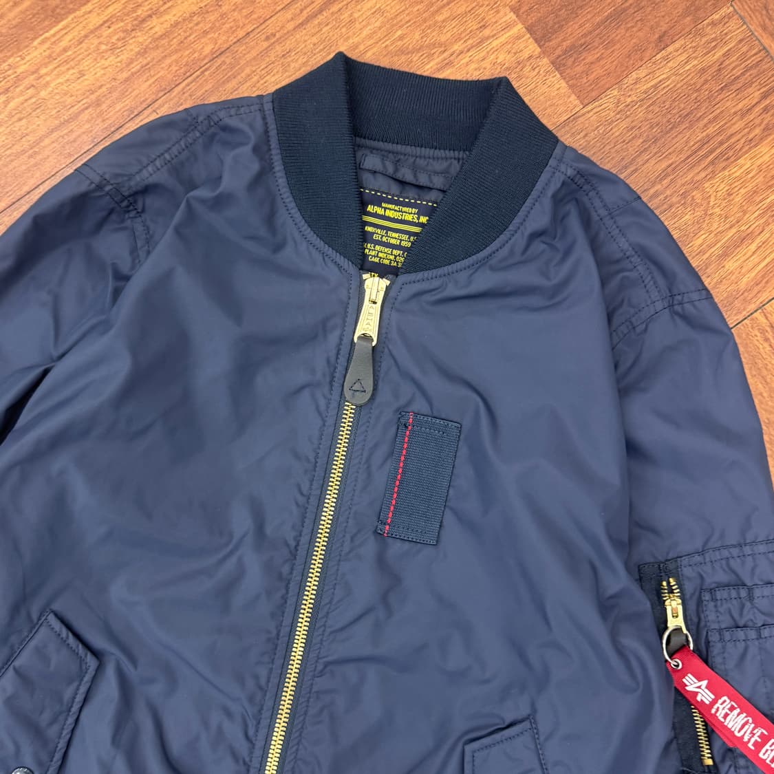 M(100) 알파인더스트리 MA-1 네이비 봄버 자켓  상품이미지3