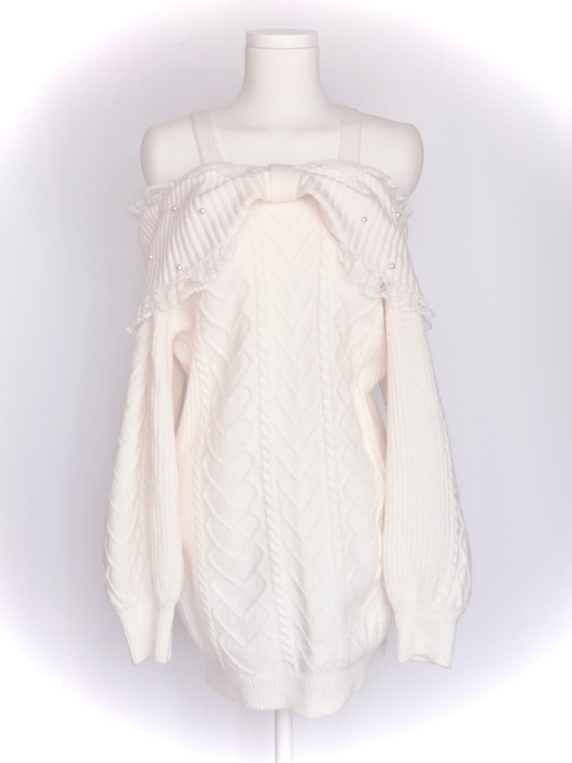 앙크루즈 리본 오프숄더 히메갸루 양산형 달천깔  상품이미지1