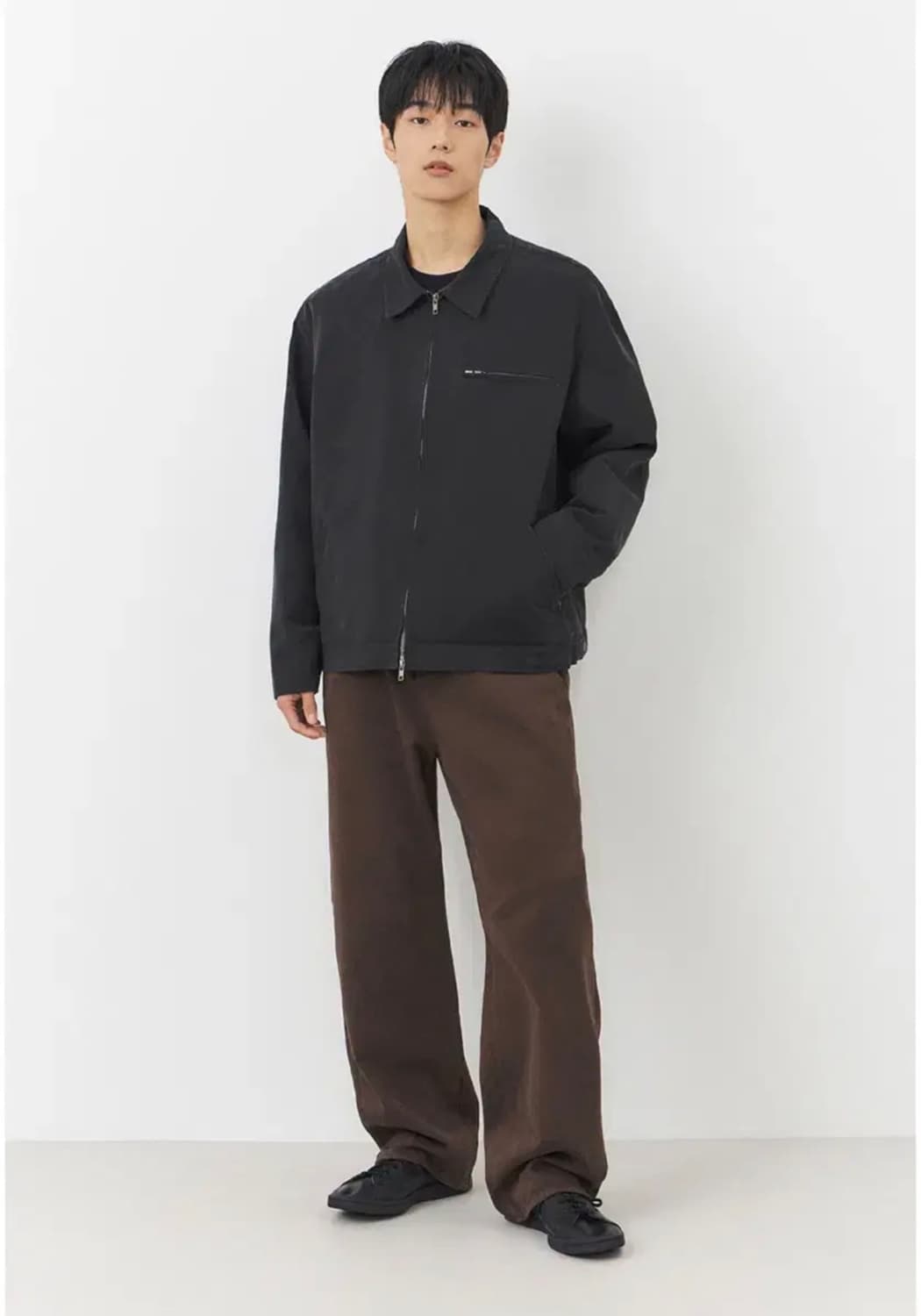 [새제품/L] 브랜디드 페이드 워크 자켓 - 빈티지 블랙 상품이미지2