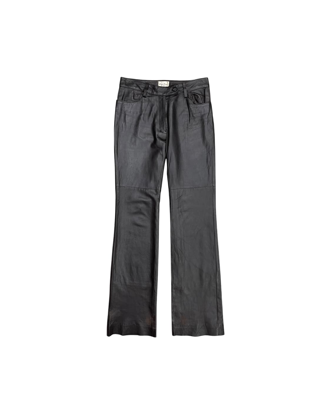 빈티지 기믹 벨트 루프 레더 팬츠 상품이미지4