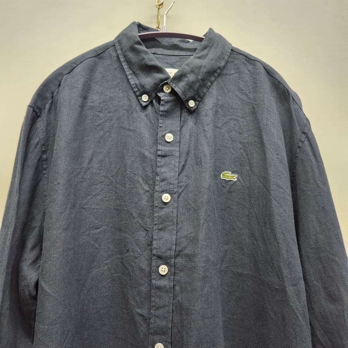 라코스테 로고 린넨 셔츠 42(XL) 상품이미지2