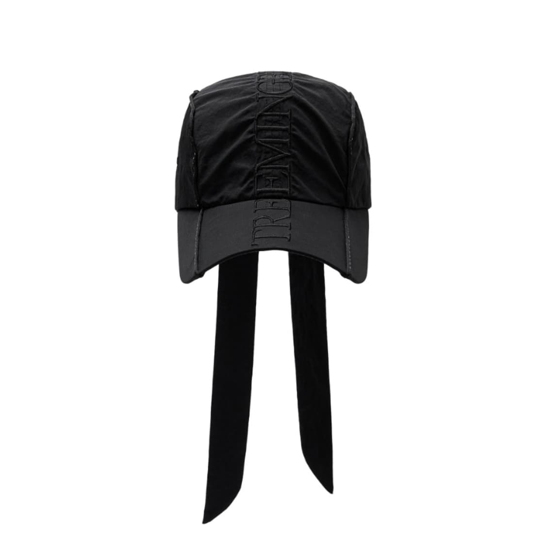 트리밍버드 리본 볼캡 모자 블랙 상품이미지1