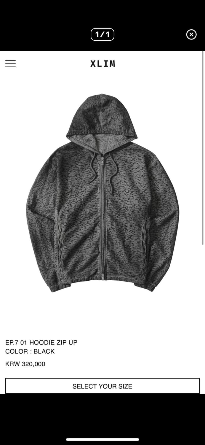 엑슬림 후드집업 L 상품이미지1