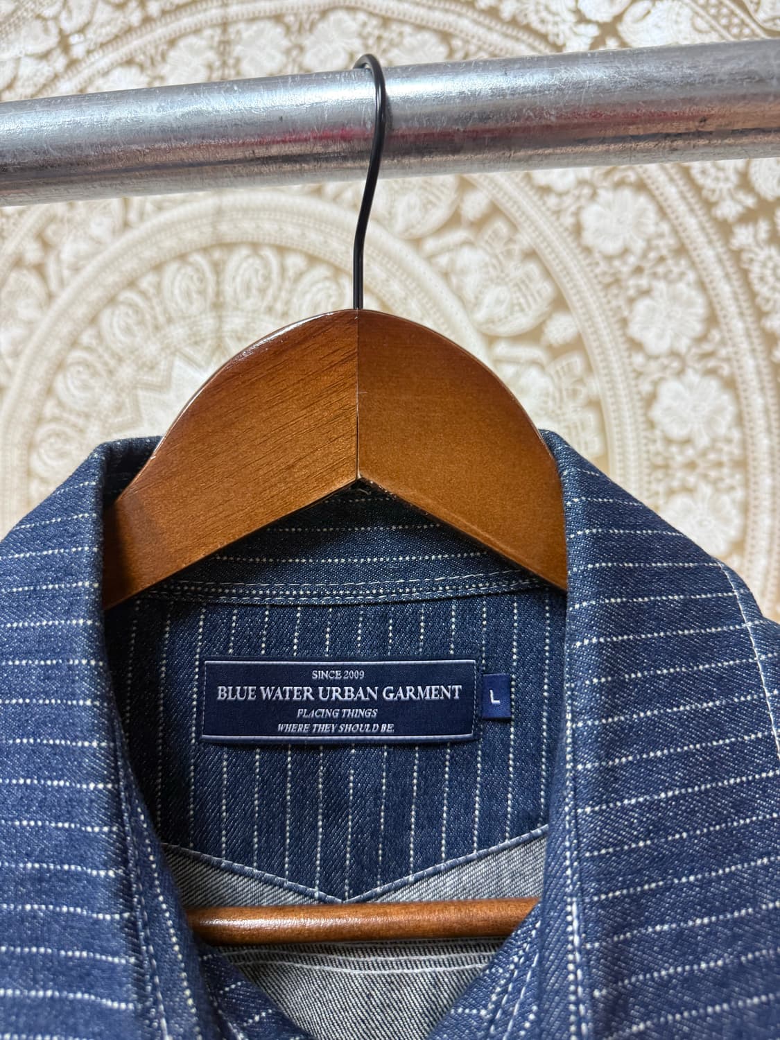 BLUE WATER URBAN GARMENT 스트라이프 워크자켓  상품이미지4