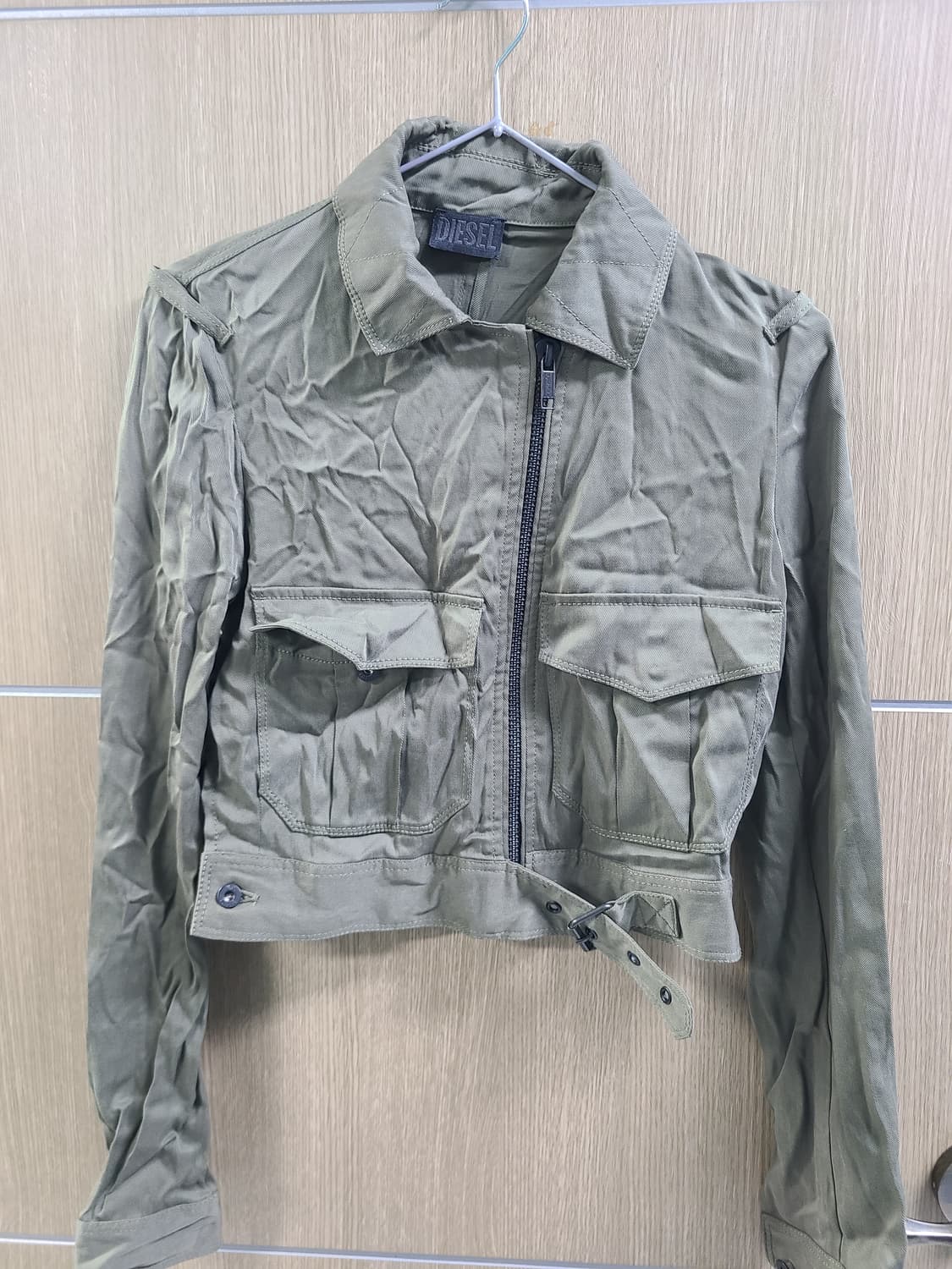 디젤 카키색 크롭 야상 자켓 XS 상품이미지1