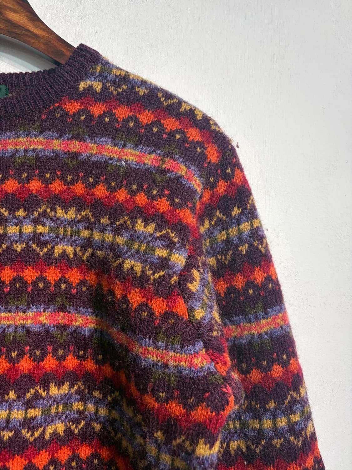 Shetland wool 100% 페어아일 크롭니트 상품이미지6