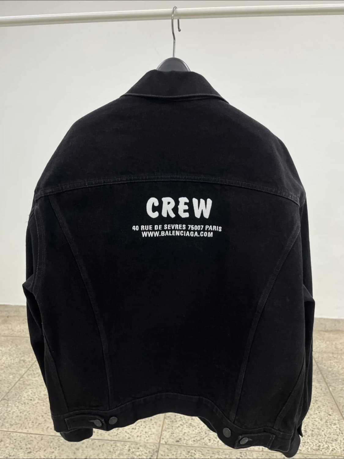 발렌시아가 오버핏 크루 crew 블랙 데님 자켓 상품이미지3