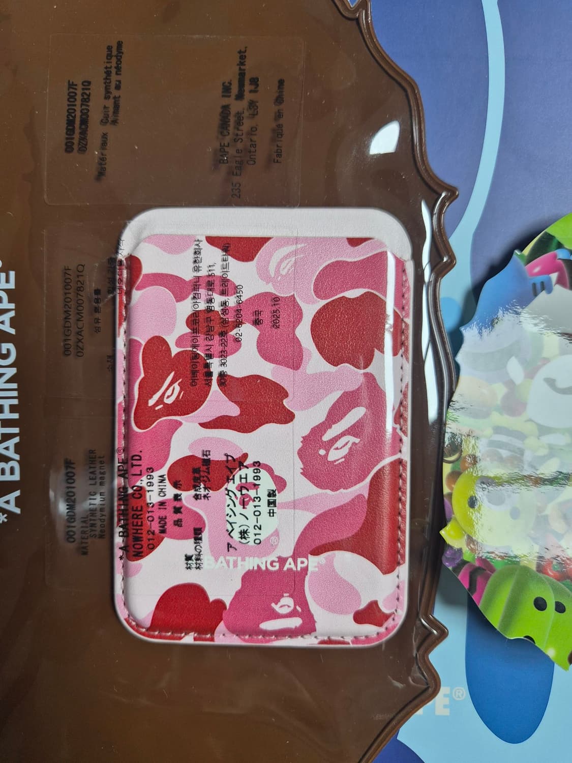 베이프 정품 에이비씨 카모 마그넷 카드 케이스 모바일 상품이미지1