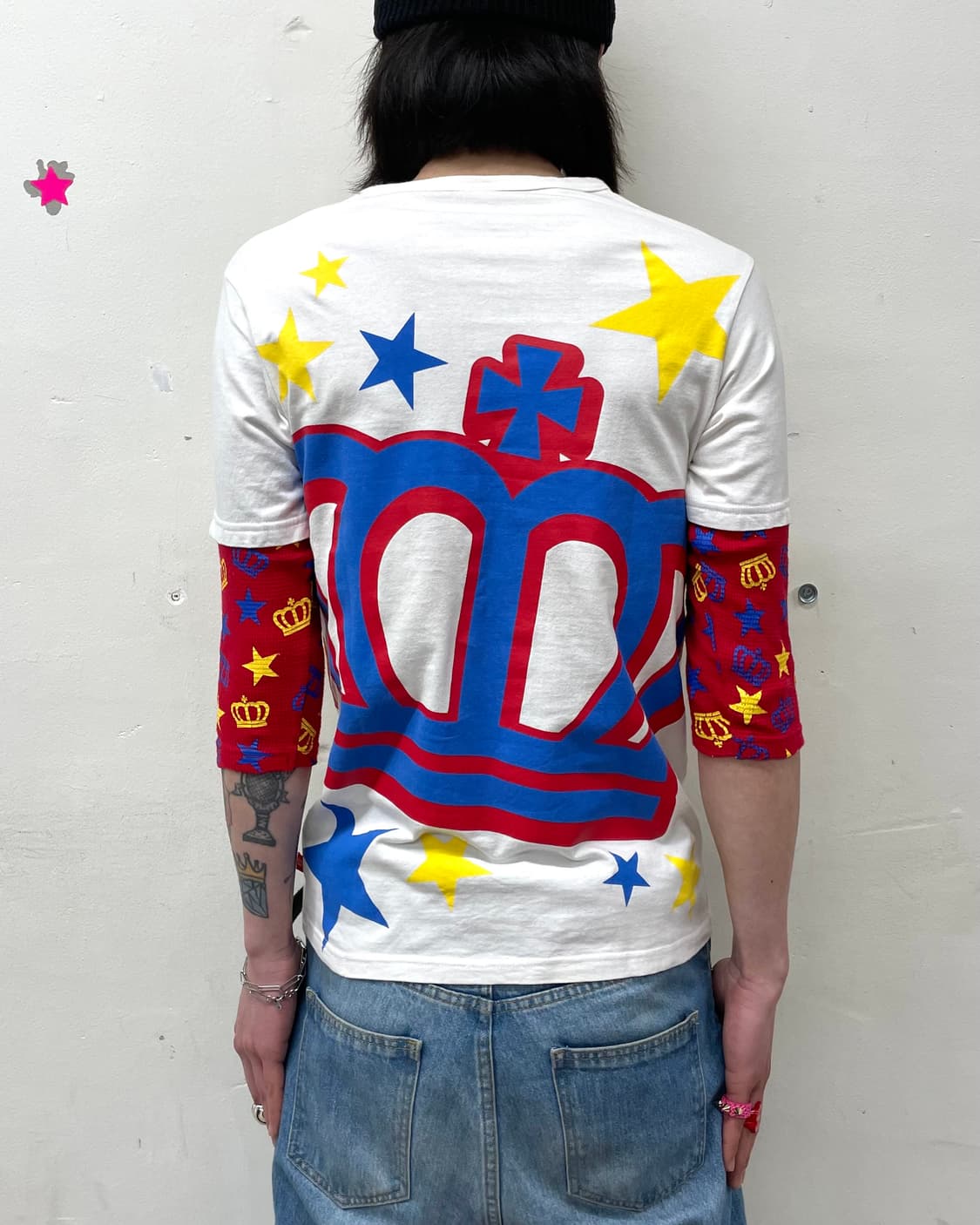 Baby Doll Retro Star Half Long-Sleeved 상품이미지2