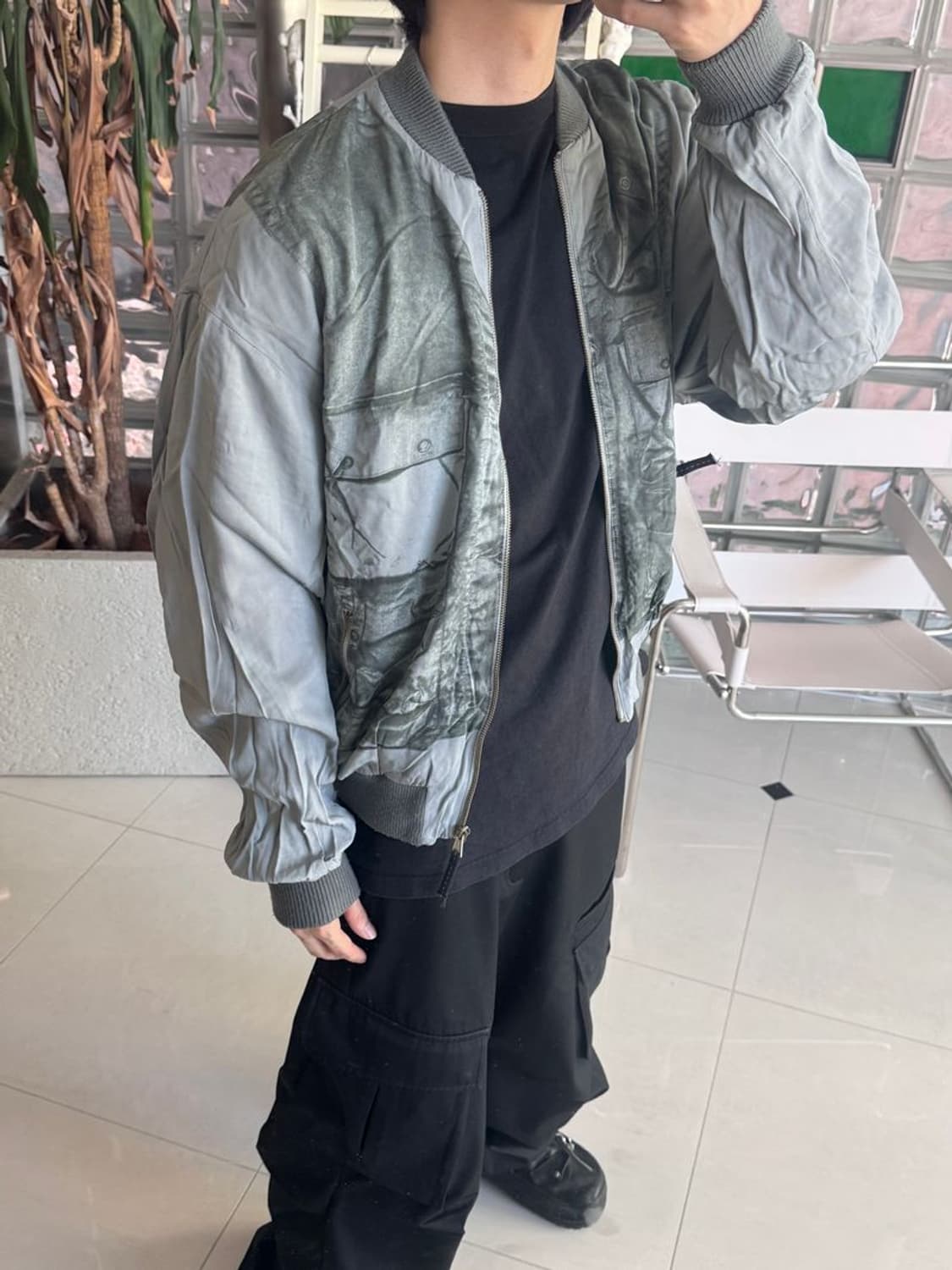 PRINT BOMBER JACKET 프린트 봄버 재킷 상품이미지2