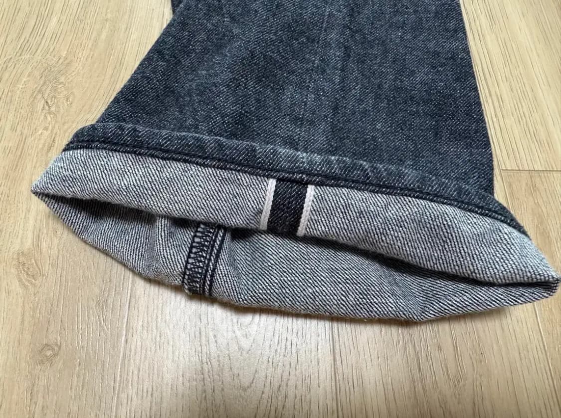 (01) 우드비 5p 레귤러 스트레이트 데님 블랙 인디고 상품이미지7